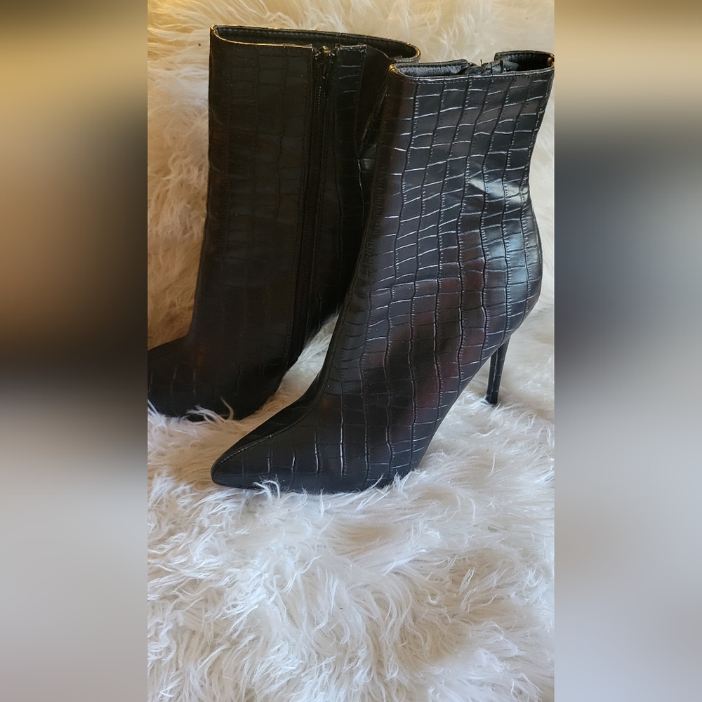 Fashion Nova Faux Leather Boots